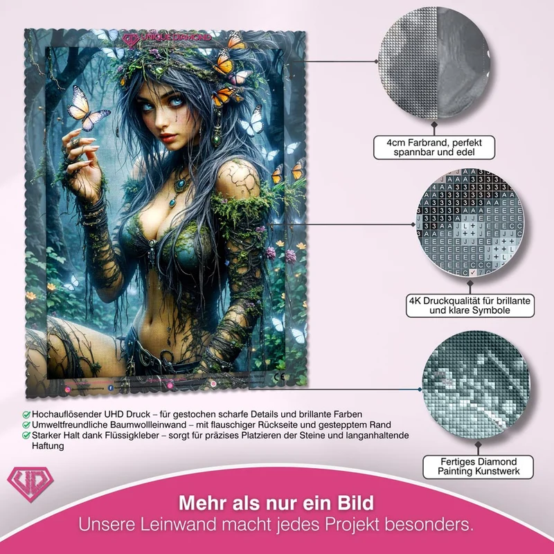 5D Diamond Painting – Wächterin des Schmetterlingswaldes