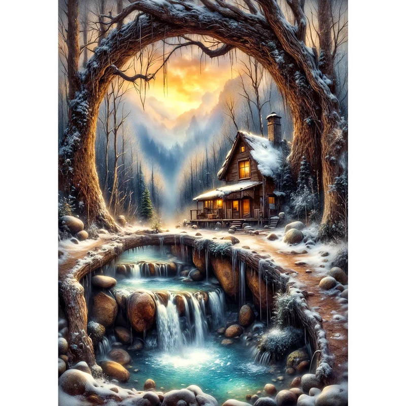 5D Diamond Painting – Winterherz der Einsamkeit