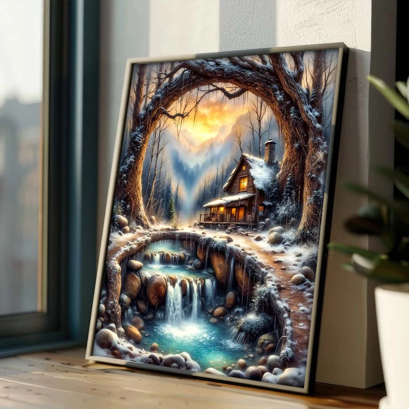 5D Diamond Painting – Winterherz der Einsamkeit