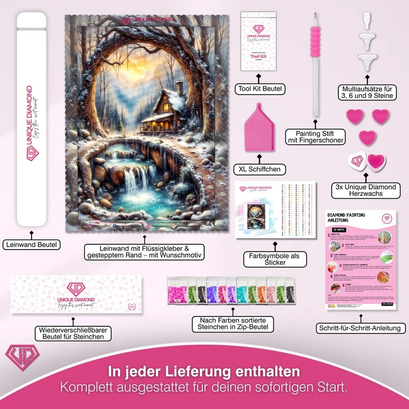 5D Diamond Painting – Winterherz der Einsamkeit