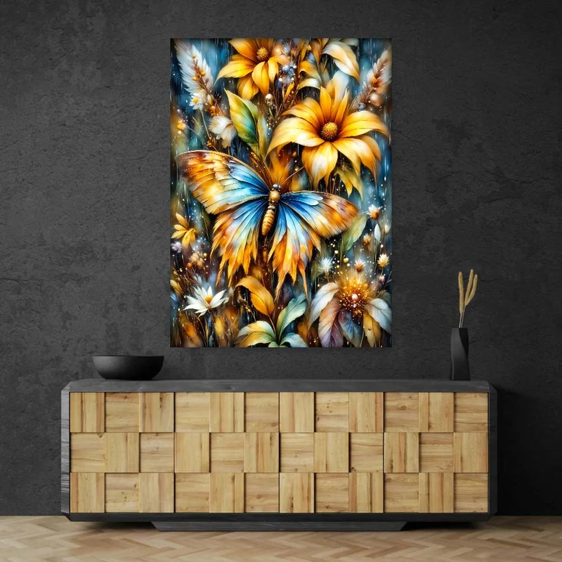 5D Diamond Painting – Tanz der Goldflügel