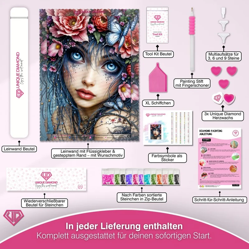 5D Diamond Painting – Blütenorakel der Ewigkeit