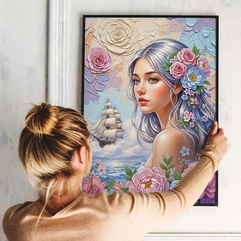 5D Diamond Painting – Blütentraum der See