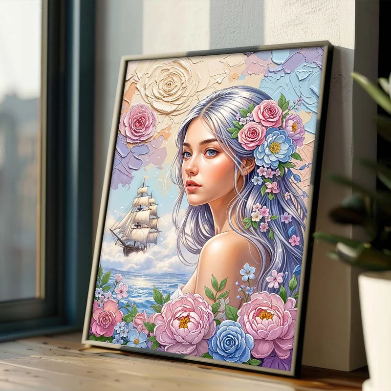 5D Diamond Painting – Blütentraum der See