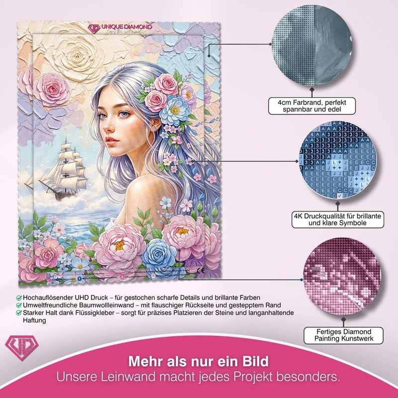 5D Diamond Painting – Blütentraum der See