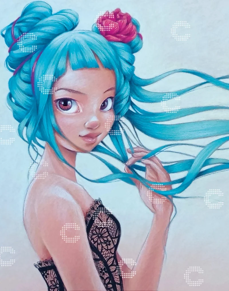 Diamond Painting - Mine Azimutée - Blue Girl