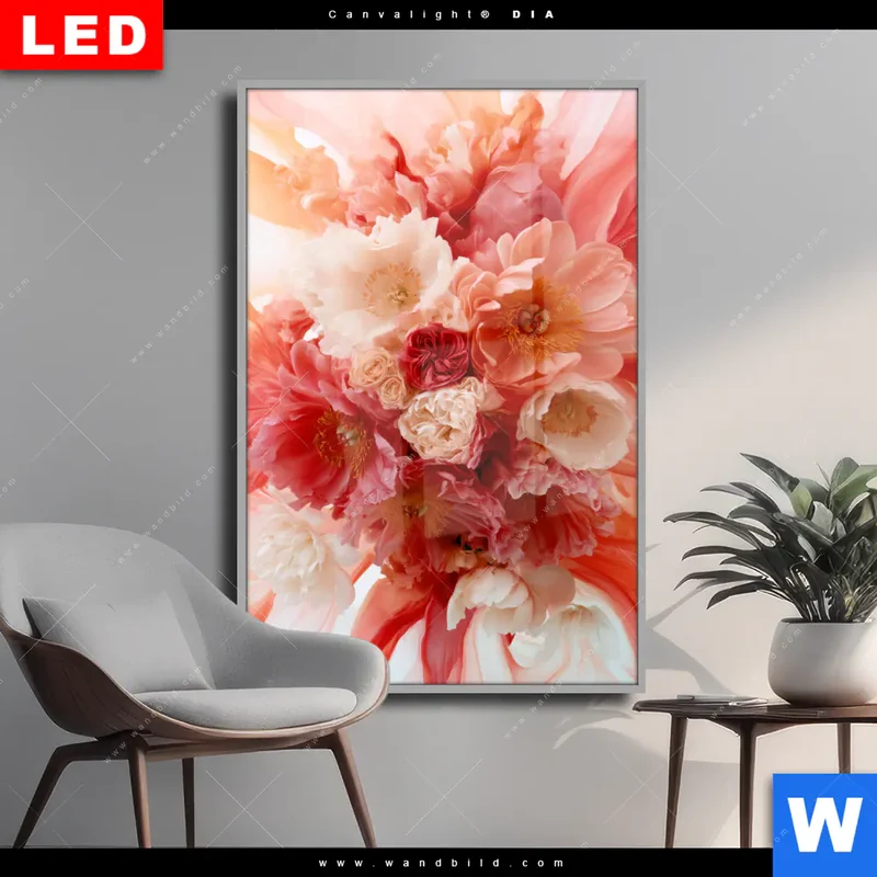 Wechselmotiv Acrylglas Canvalight® DIA | Florale Explosion | Hochformat