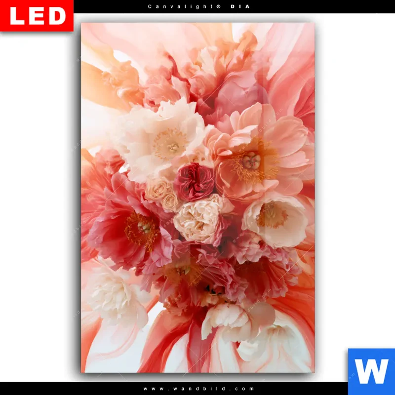 Wechselmotiv Acrylglas Canvalight® DIA | Florale Explosion | Hochformat
