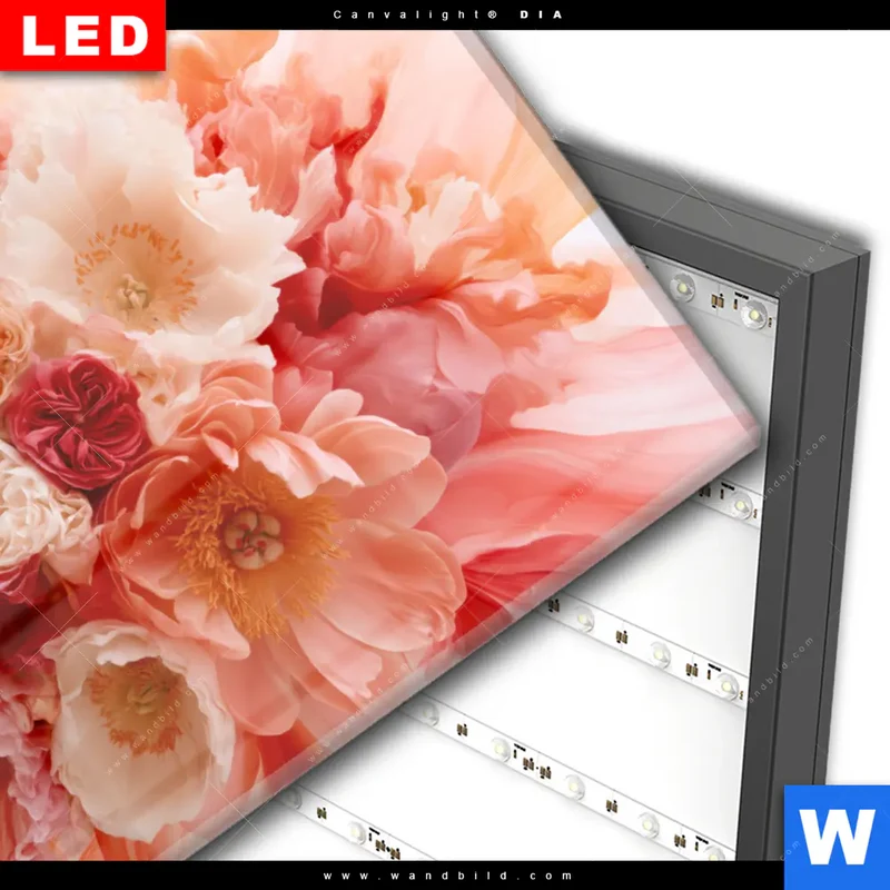 Wechselmotiv Acrylglas Canvalight® DIA | Florale Explosion | Hochformat