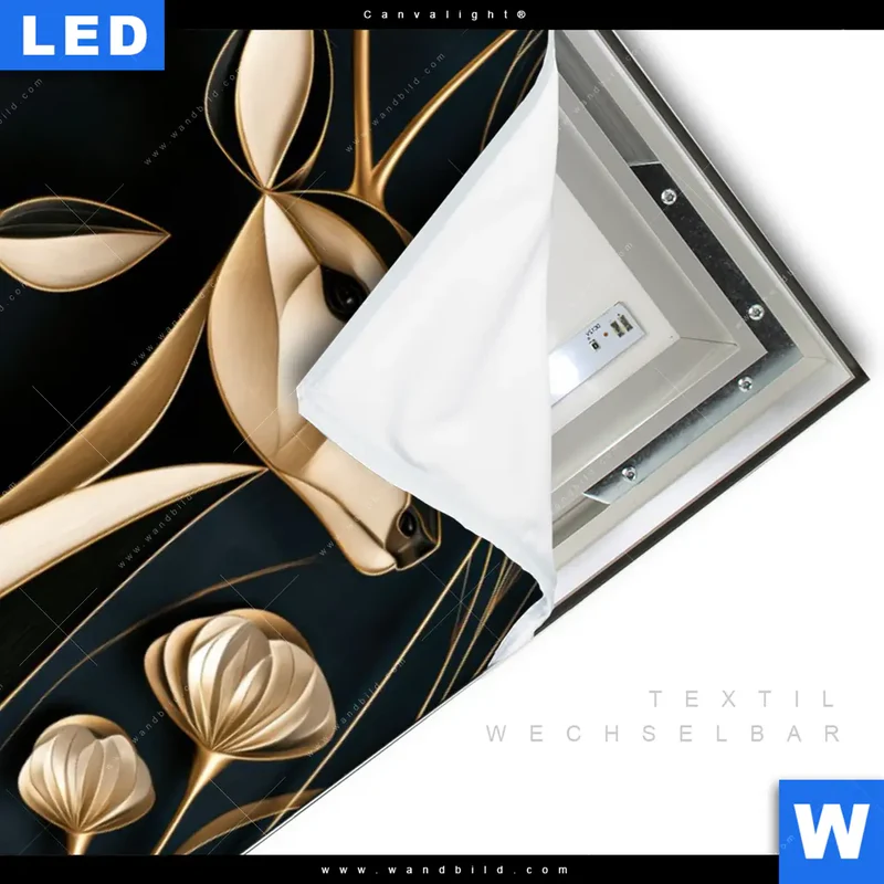 Canvalight® Leuchtbild | Rehe - Anmut des Waldes | Hochformat