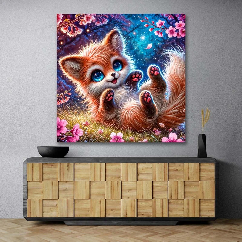 5D Diamond Painting – Lumi im Kirschblütentraum