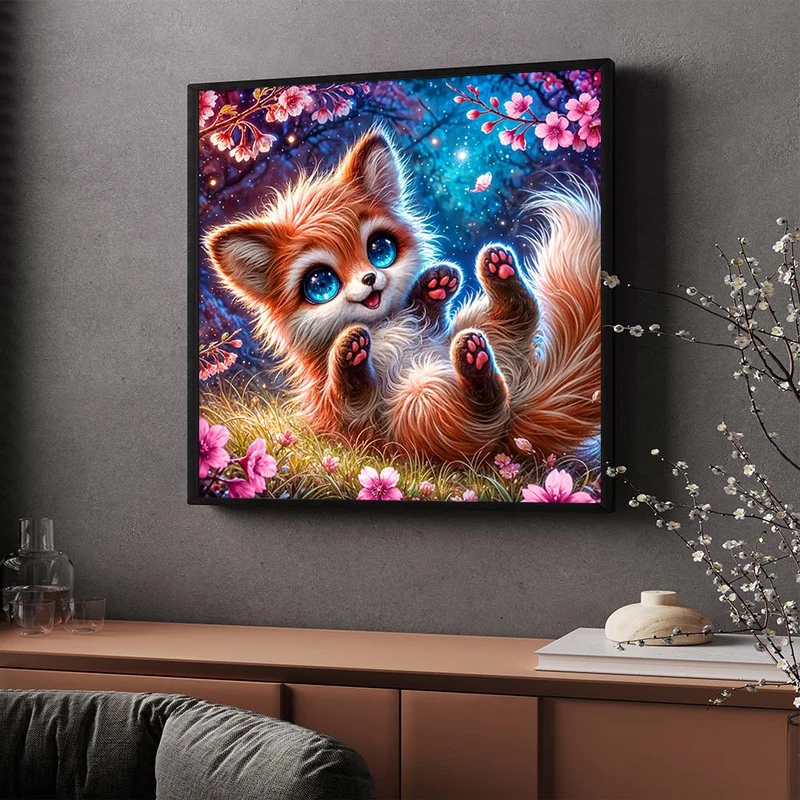 5D Diamond Painting – Lumi im Kirschblütentraum