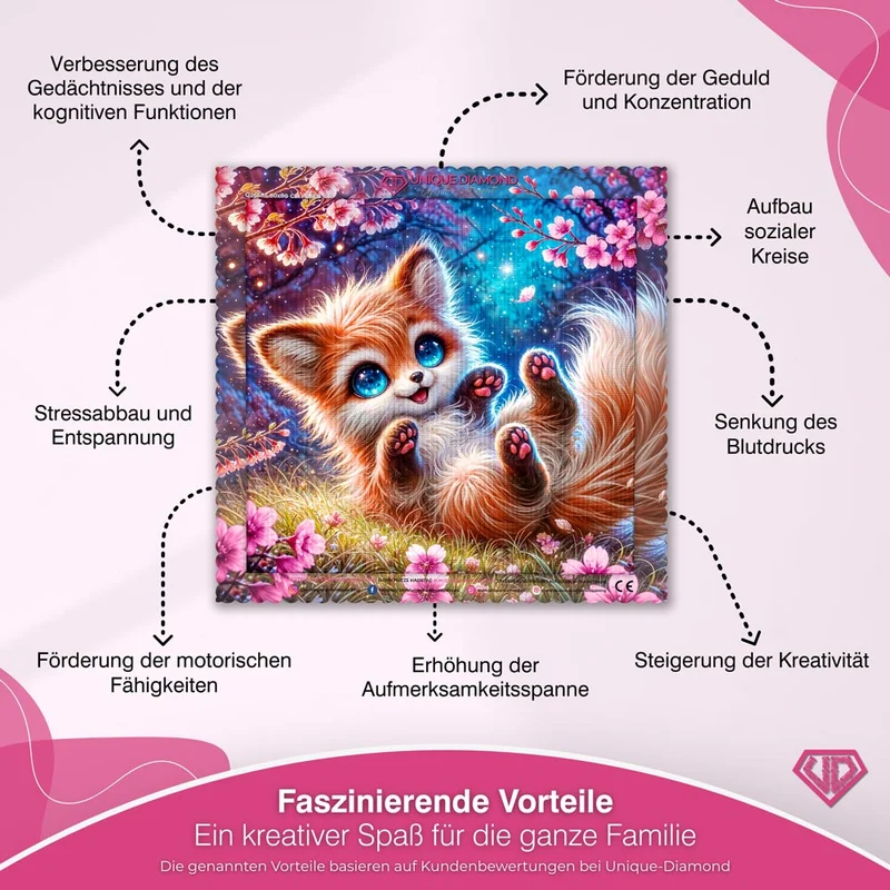 5D Diamond Painting – Lumi im Kirschblütentraum