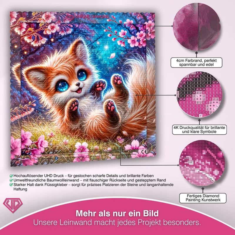 5D Diamond Painting – Lumi im Kirschblütentraum