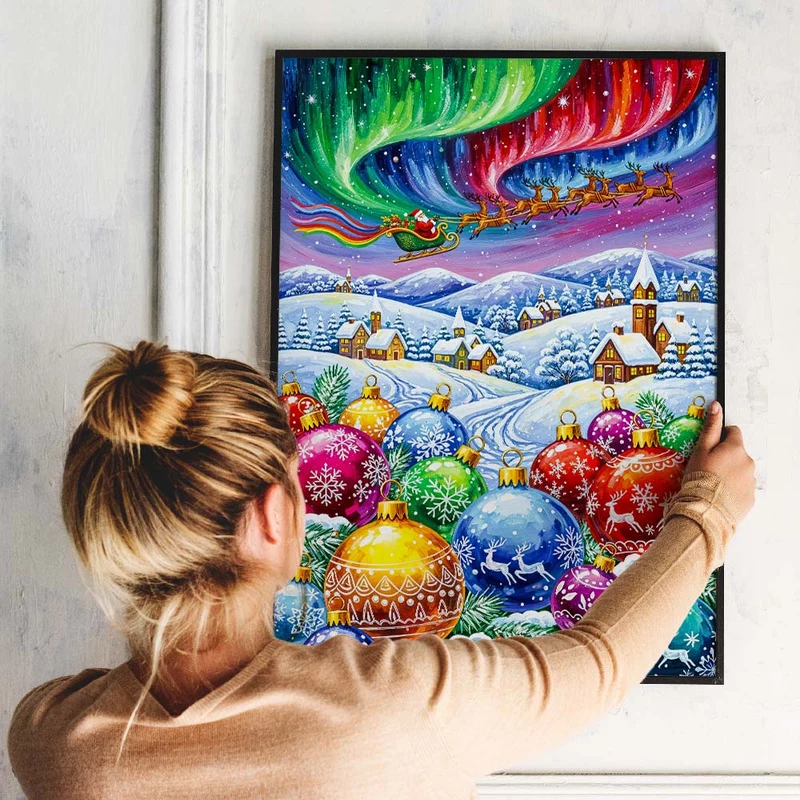 5D Diamond Painting – Magie der Nordlichtnacht