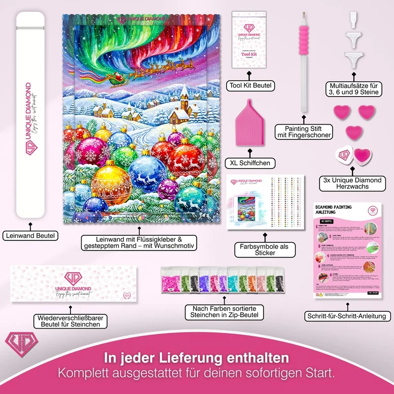 5D Diamond Painting – Magie der Nordlichtnacht