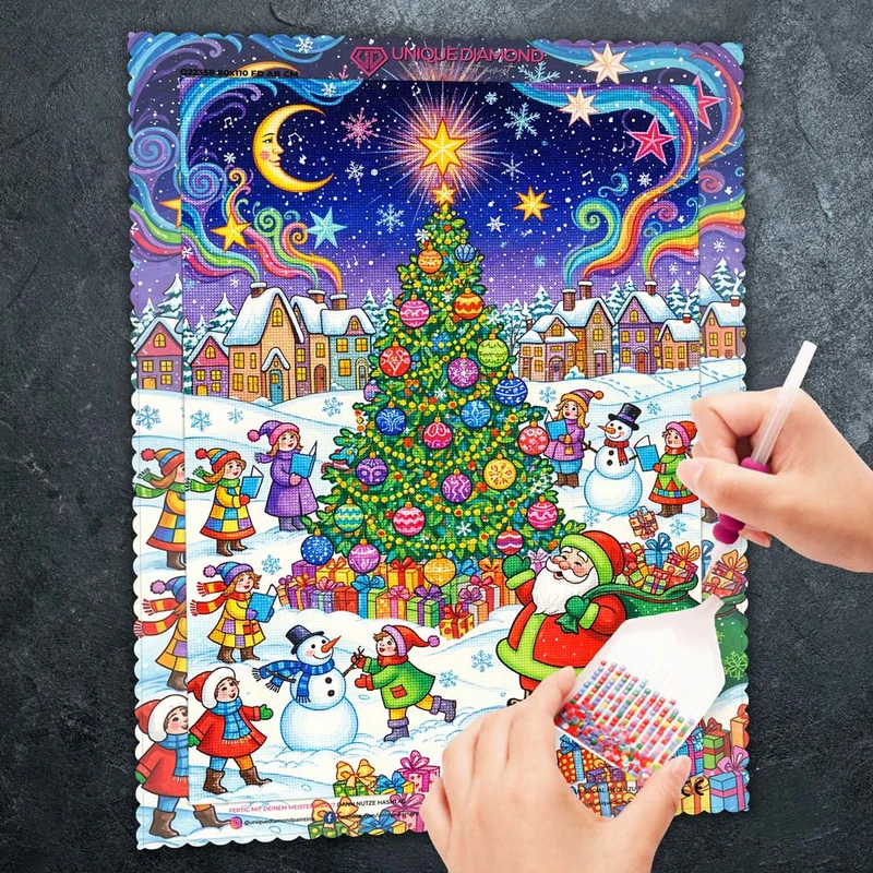 5D Diamond Painting – Weihnachtszauber unter Sternenlicht