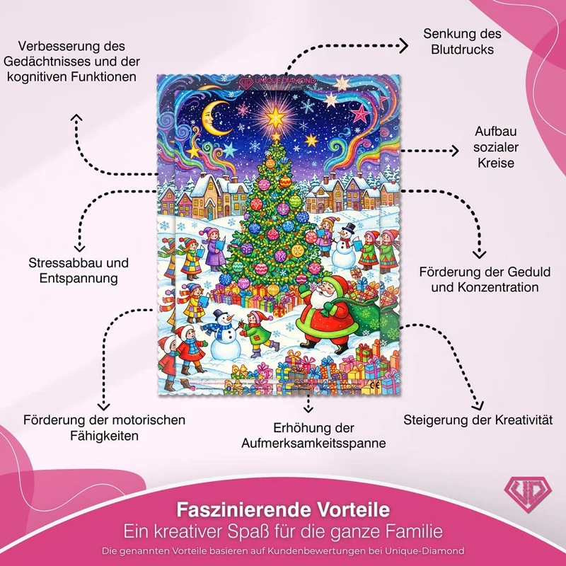 5D Diamond Painting – Weihnachtszauber unter Sternenlicht