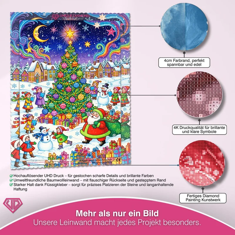 5D Diamond Painting – Weihnachtszauber unter Sternenlicht