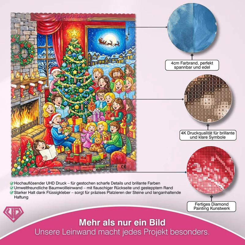 5D Diamond Painting – Weihnachtsfreude im Kreise der Familie