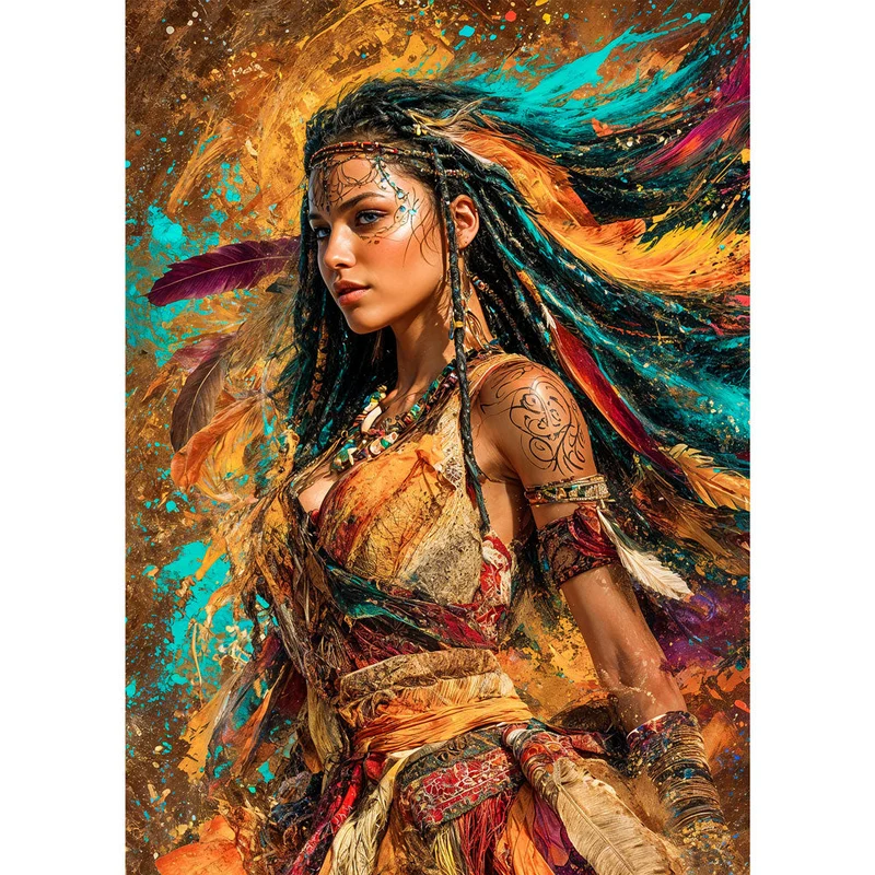 5D Diamond Painting – Feuerseele der Wildnis
