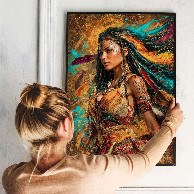 5D Diamond Painting – Feuerseele der Wildnis