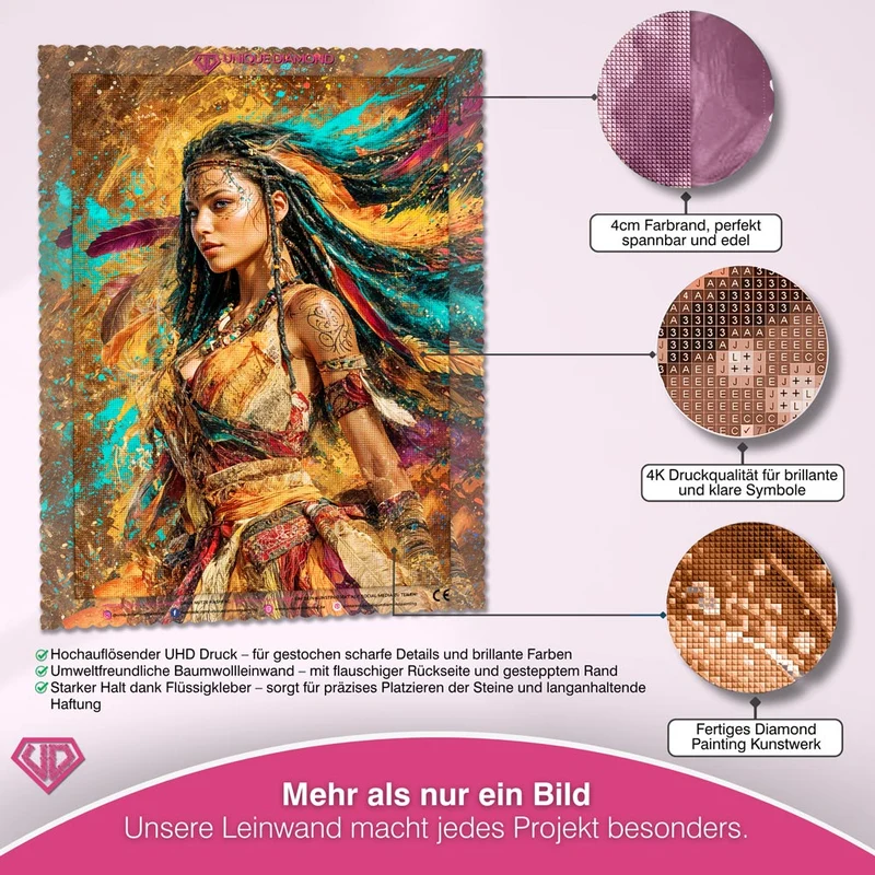 5D Diamond Painting – Feuerseele der Wildnis