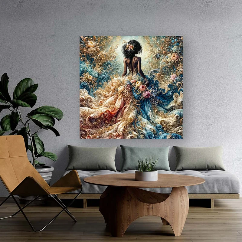 5D Diamond Painting – Königin der Blütenwellen