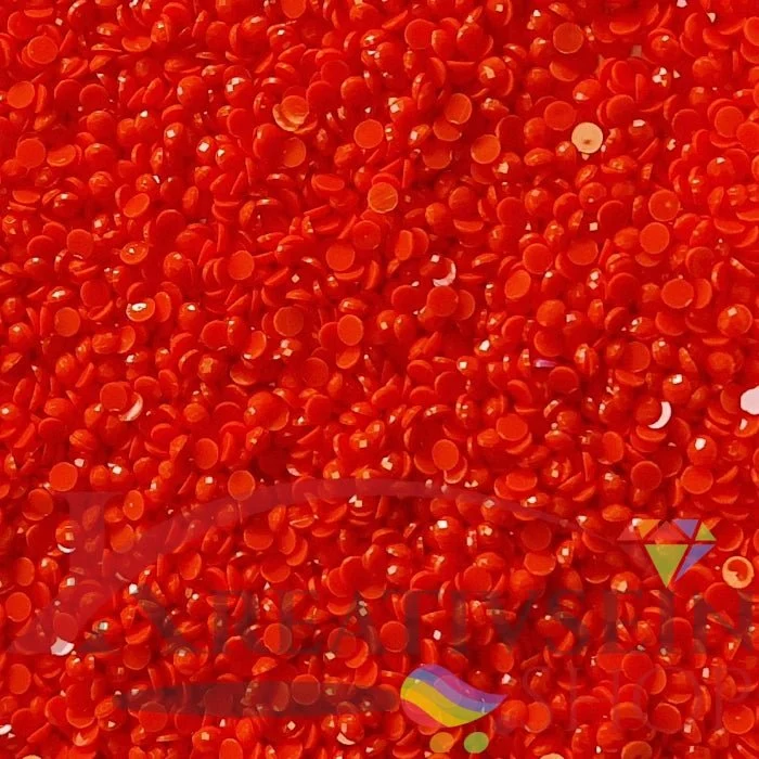 DMC 608 Bright Orange - runde Steine - Diamond Painting