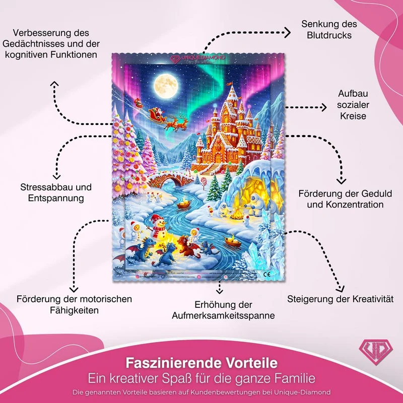 5D Diamond Painting – Frostheim im Lichterglanz