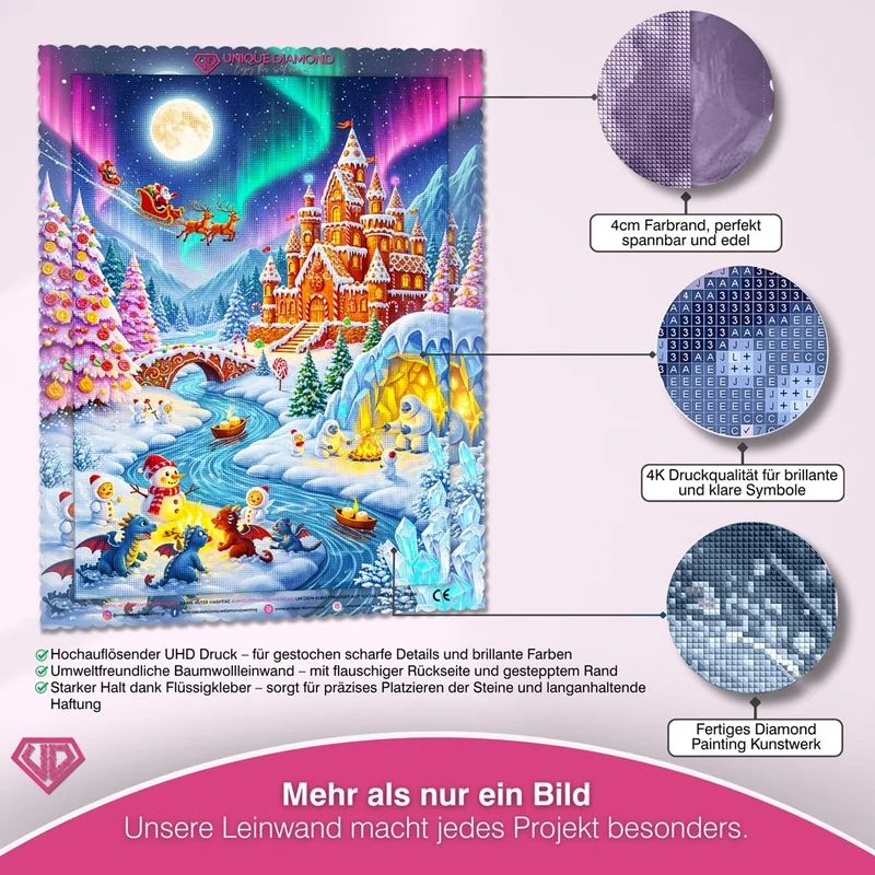 5D Diamond Painting – Frostheim im Lichterglanz