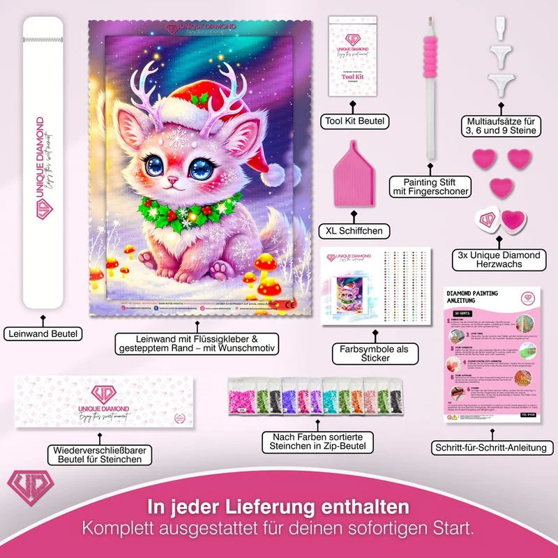 5D Diamond Painting – Liora im Weihnachtswald
