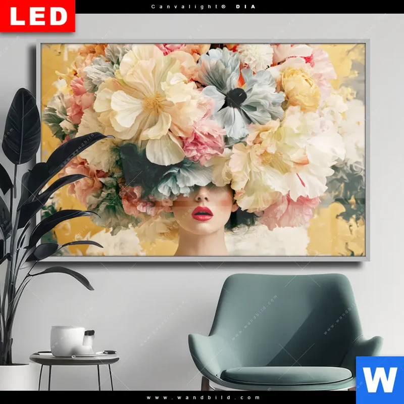 Wechselmotiv Acrylglas Canvalight® DIA | Florale Diva | Querformat