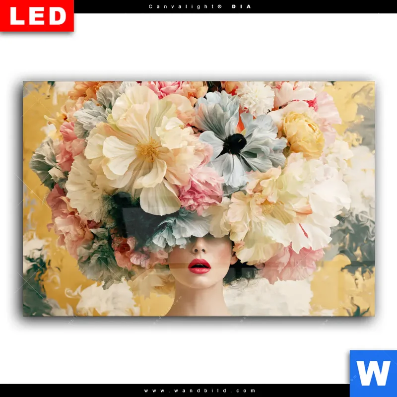 Wechselmotiv Acrylglas Canvalight® DIA | Florale Diva | Querformat