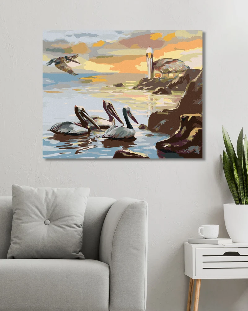 Diamond painting - PELIKAN UND MEER (D. RUSTY RUST)
