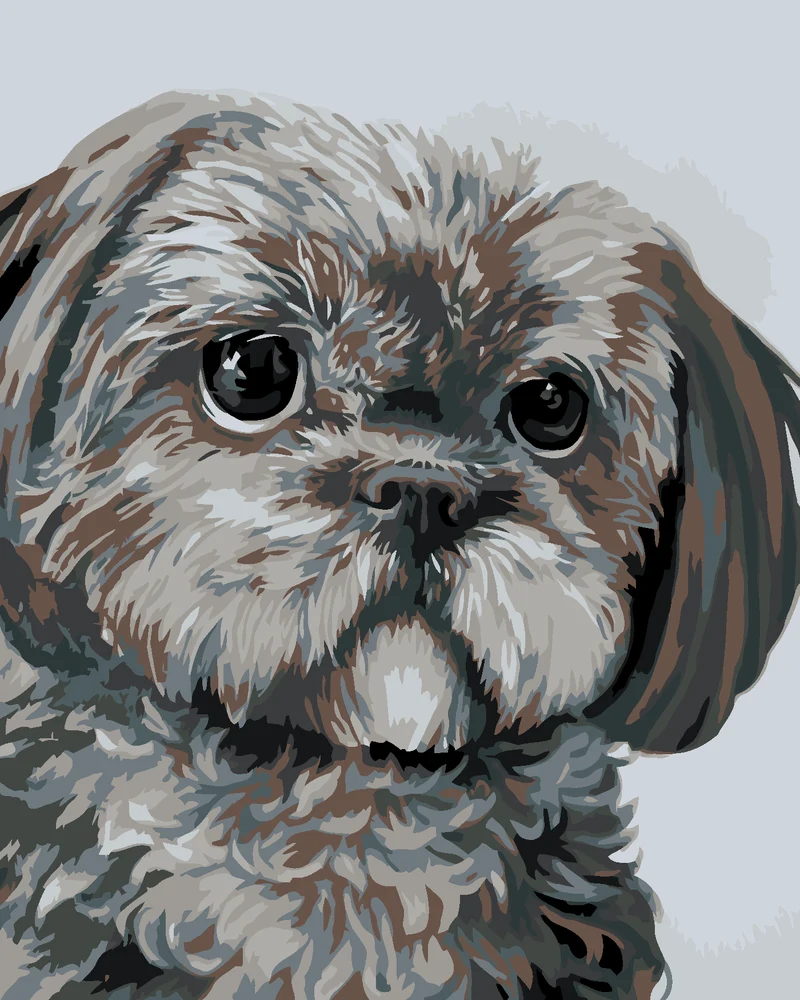 Diamond painting - HUNDCHEN (MYROSLAVA VOLOSCHUK)