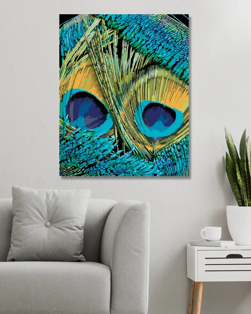 Diamond painting - PFAUENFEDERN (DENNIS FRATES)