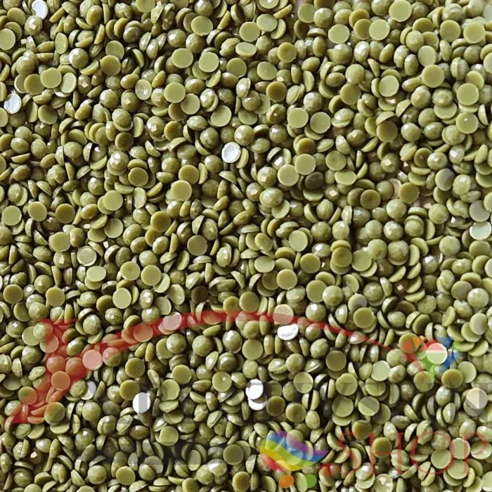 DMC 580 Moss Green DK - runde Steine - Diamond Painting