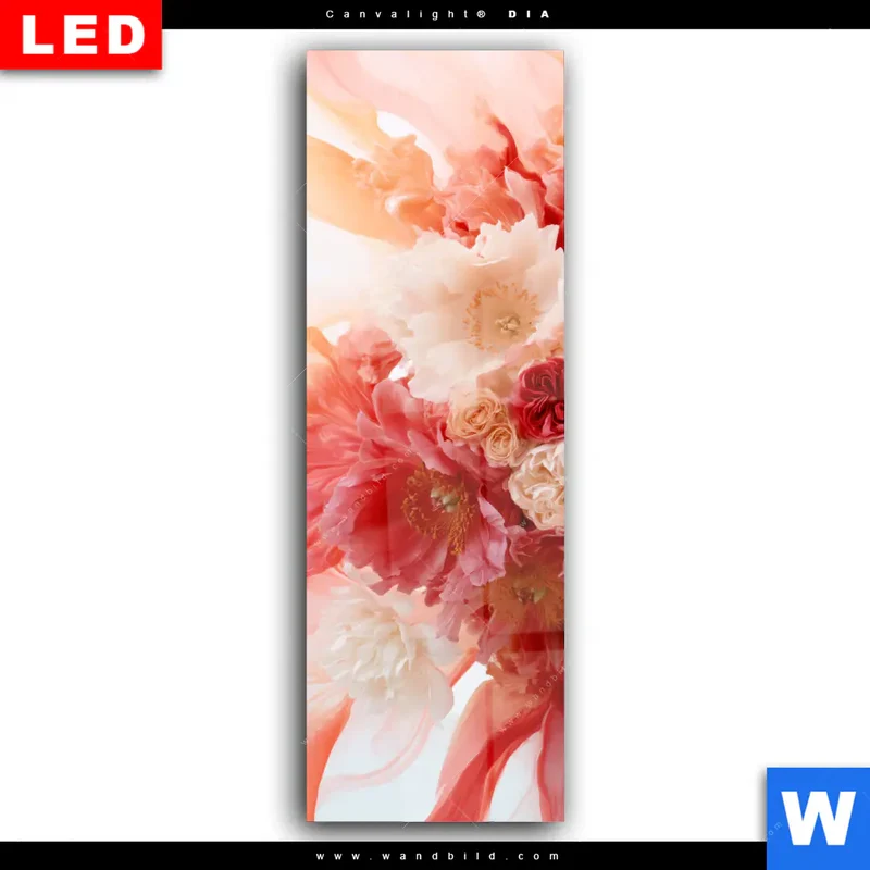 Wechselmotiv Acrylglas Canvalight® DIA | Florale Explosion | Schmal