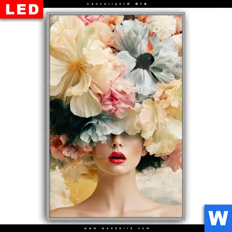 Leuchtbild Acrylglas Canvalight® DIA | Florale Diva | Hochformat