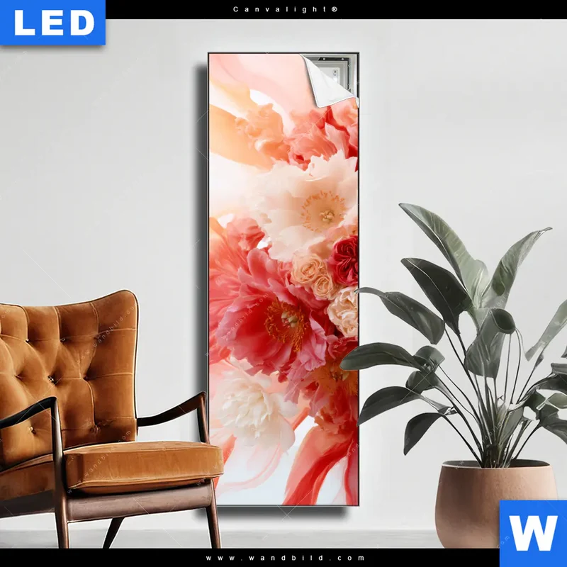 Canvalight® Leuchtbild | Florale Explosion | Schmal