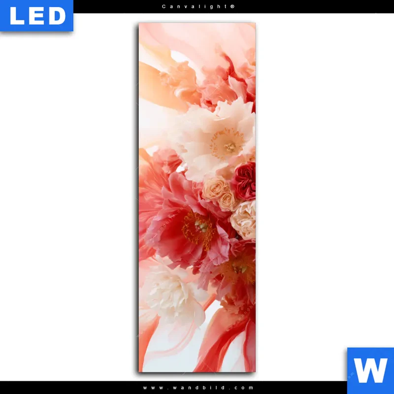 Canvalight® Leuchtbild | Florale Explosion | Schmal