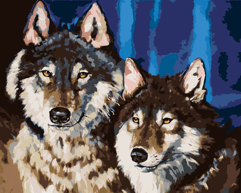 Diamond painting - EIN PAAR WÖLFE