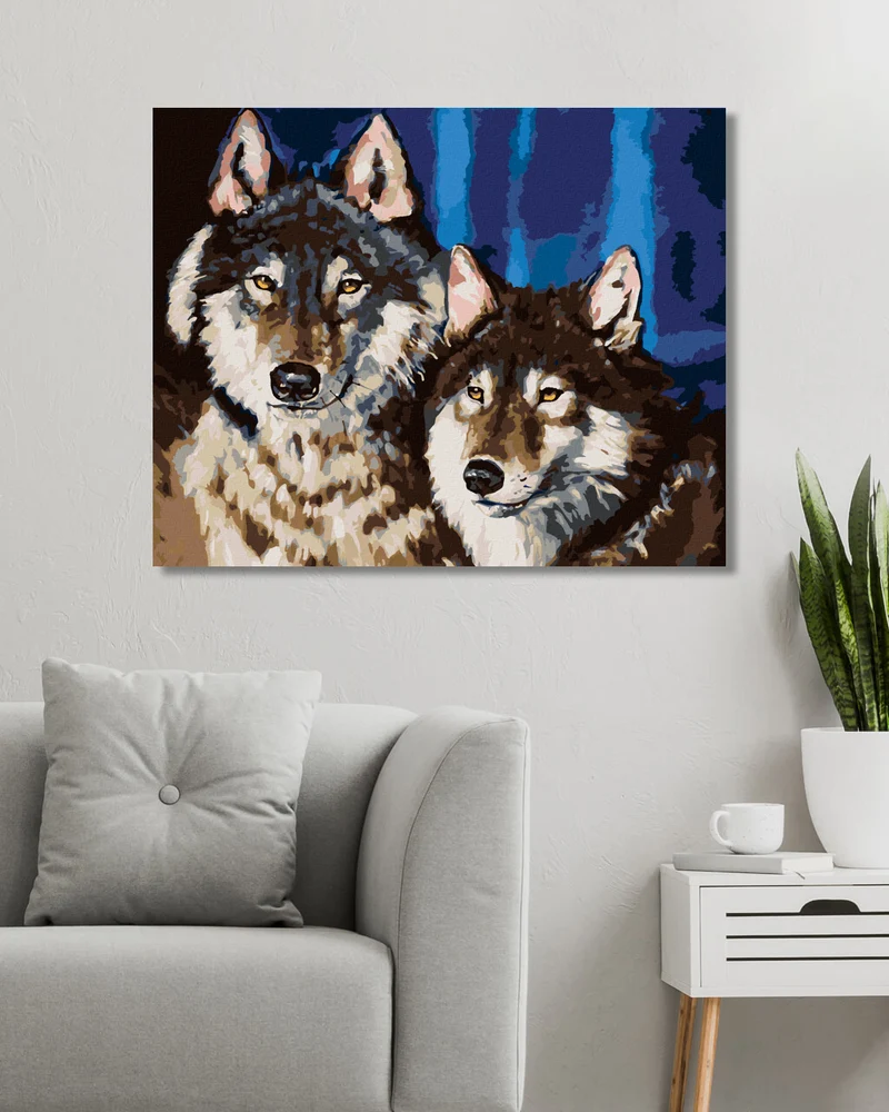 Diamond painting - EIN PAAR WÖLFE