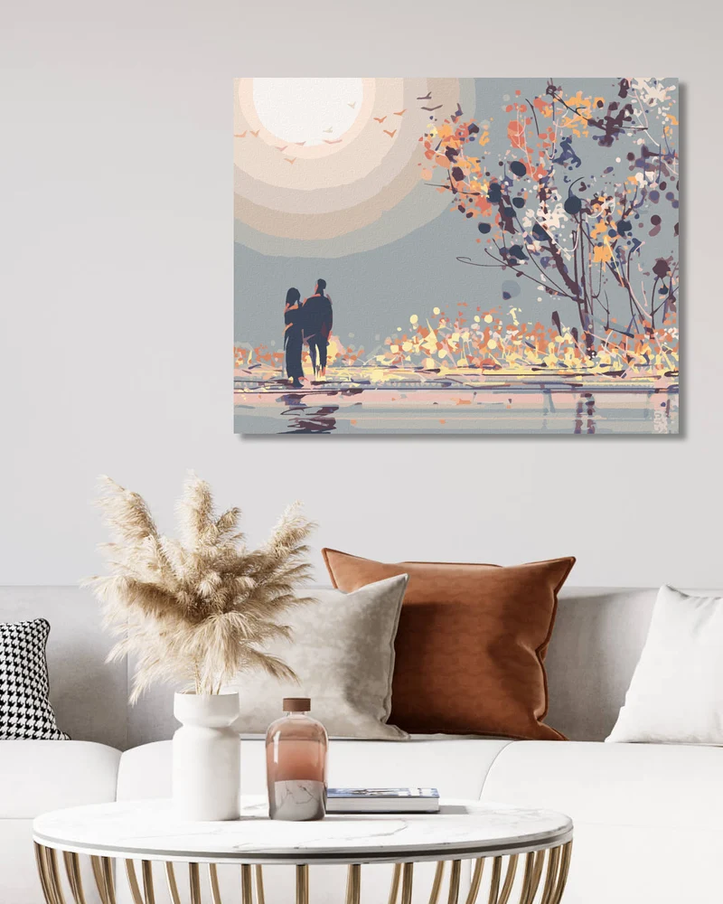Diamond painting - PAAR BEOBACHTET DEN SONNENUNTERGANG