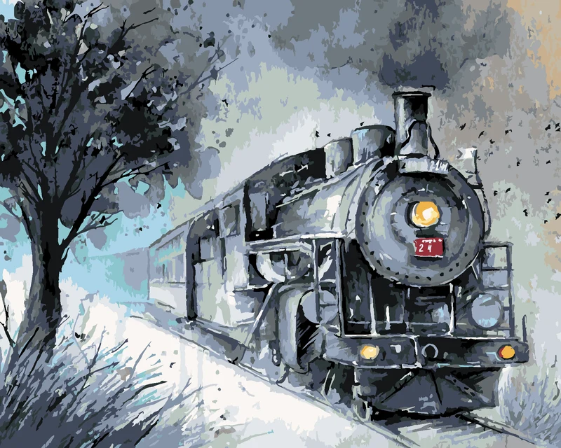 Diamond painting - DAMPFLOKOMOTIVE