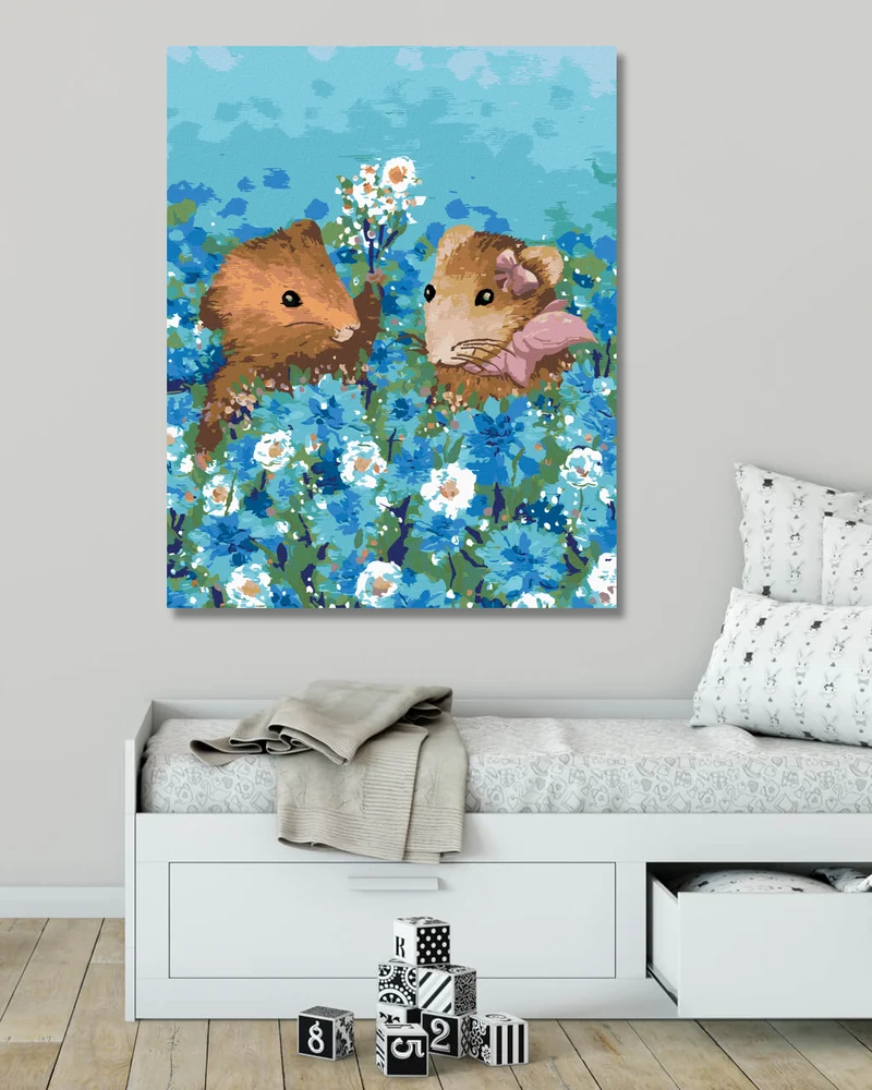 Diamond painting - EIN HAMSTERPAAR AUF DER WIESE
