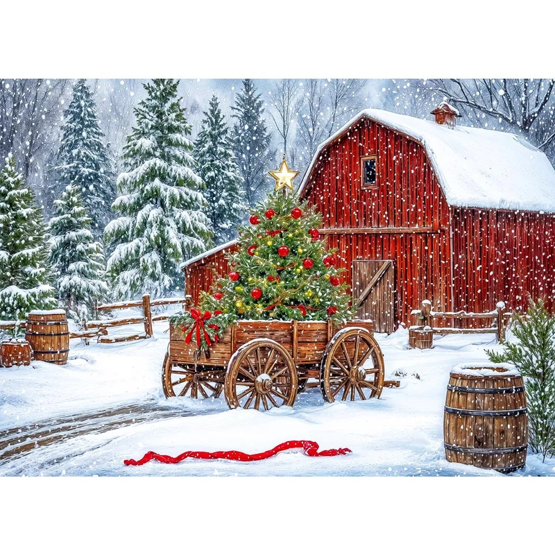 5D Diamond Painting – Weihnachtszauber auf der Farm