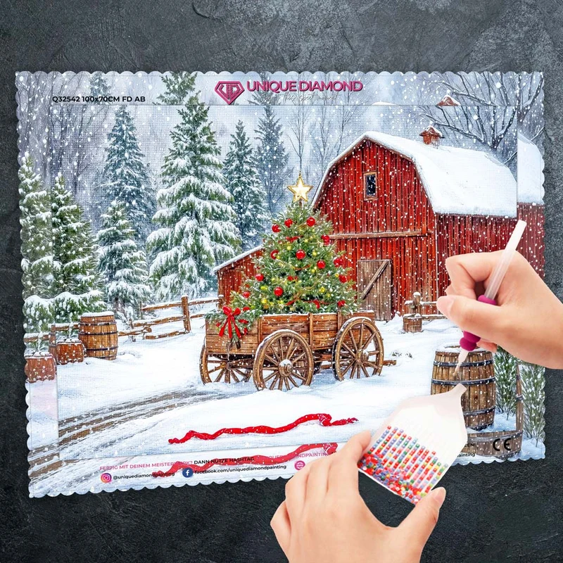 5D Diamond Painting – Weihnachtszauber auf der Farm