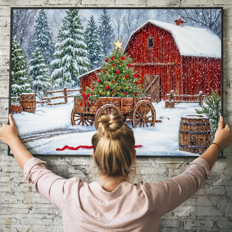 5D Diamond Painting – Weihnachtszauber auf der Farm